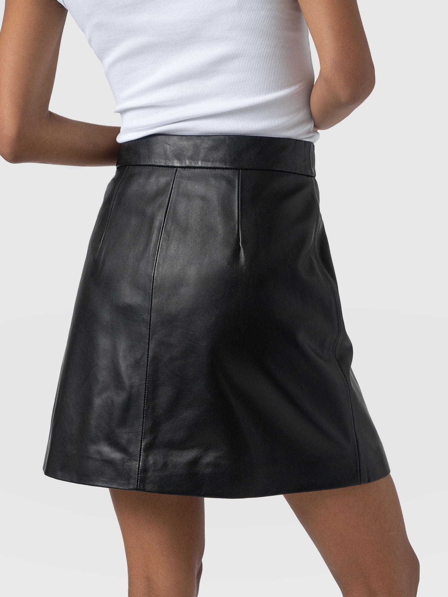 Luther Leather Mini Skirt - Black